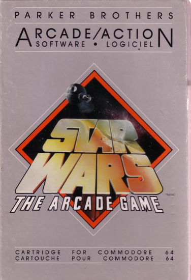 Star Wars The Arcade Game box art for Commodore 64